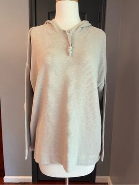Pure Jill Waffle Knit Hoodie with Drawstring